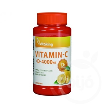 Vitaking vitaminc-1000 + d-4000ne tabletta 90 db