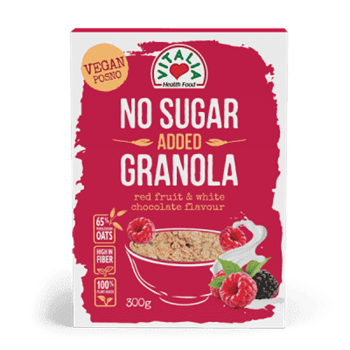 Vitalia granola without added sugar white chocolate red fruit 300 g