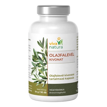 Viva natura olajfalevél kivonatot tartalmazó vegetáriánus étrend-kiegészítő kapszula 90 db