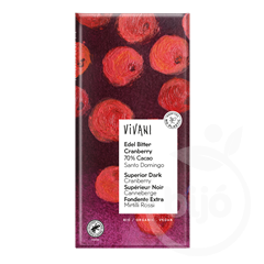 Vivani bio étcsokoládé vörösáfonyás 100 g