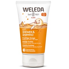 Weleda kids 2in1 gyümölcsös narancs tusfürdő és sampon 150 ml