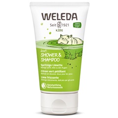 Weleda kids 2in1 pezsdítő lime gyermek tusfürdő és sampon 150 ml