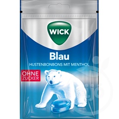 Wick blau mentolos torokcukor cukormentes 72 g