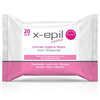X-Epil intim törlőkendő 20 db