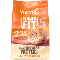 Yukybio bio powerfit mini kréker fehérjével,vörös lencsével 150 g