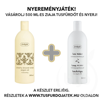 Ziaja argán olaj krémtusfürdő 500ml+1 db ajándék kecsketejes tusfürdő 500 ml