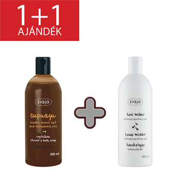 Ziaja cupuacu tusfürdő 500 ml+1 db ajándék kecsketejes tusfürdő 500 ml