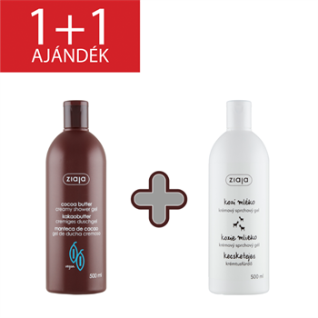 Ziaja kakaóvaj krémtusfürdő 500 ml+1 db ajándék kecsketejes tusfürdő 500 ml