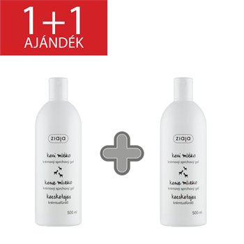 Ziaja kecsketejes tusfürdő 500 ml+1 db ajándék kecsketejes tusfürdő 500 ml