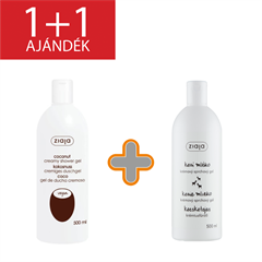 Ziaja kókusz krémtusfürdő 500 ml+1 db ajándék kecsketejes tusfürdő 500 ml