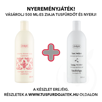 Ziaja krémtusfürdő kasmír kivonattal 500 ml+1 db ajándék kecsketejes tusfürdő 500 ml