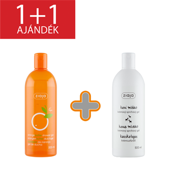 Ziaja narancsvaj krémtusfürdő 500 ml+1 db ajándék kecsketejes tusfürdő 500 ml