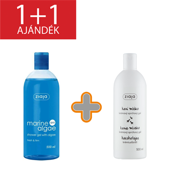 Ziaja tengeri algás tusfürdő 500ml+1 db ajándék kecsketejes tusfürdő 500 ml