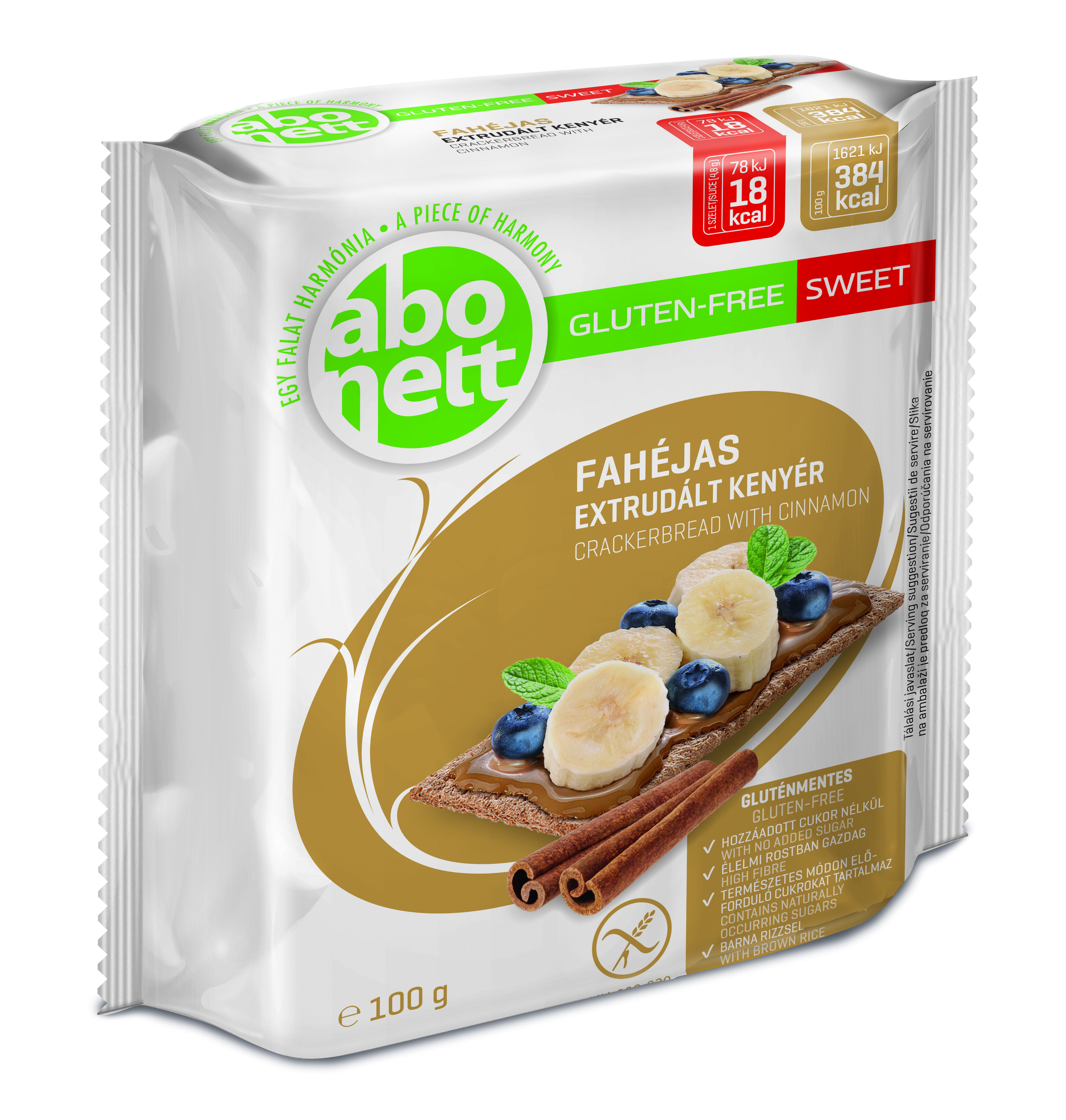 Abonett extrudovaný chlieb so škoricovou príchuťou 100 g