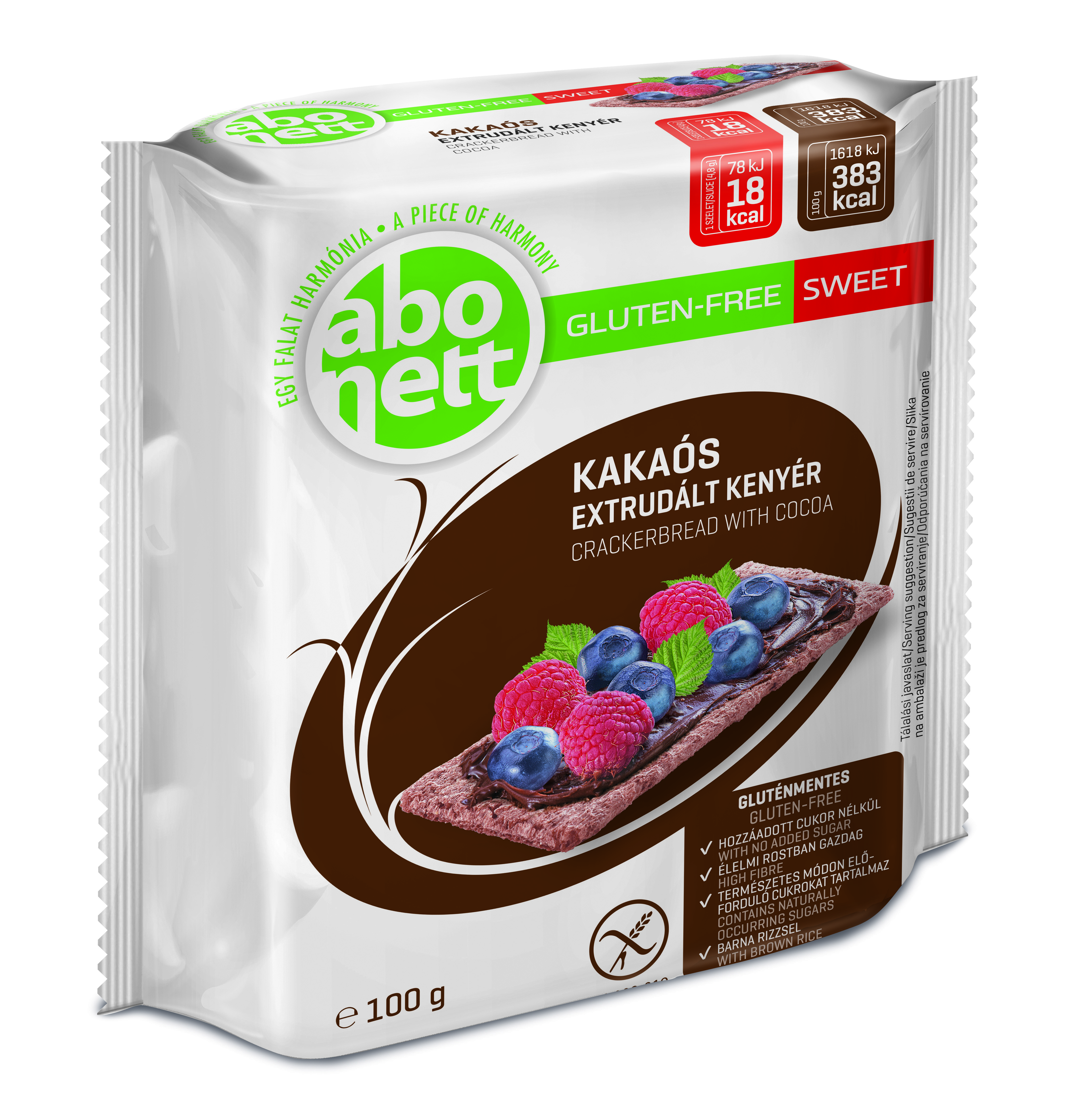 Abonett kakaový extrudovaný chlieb 100 g