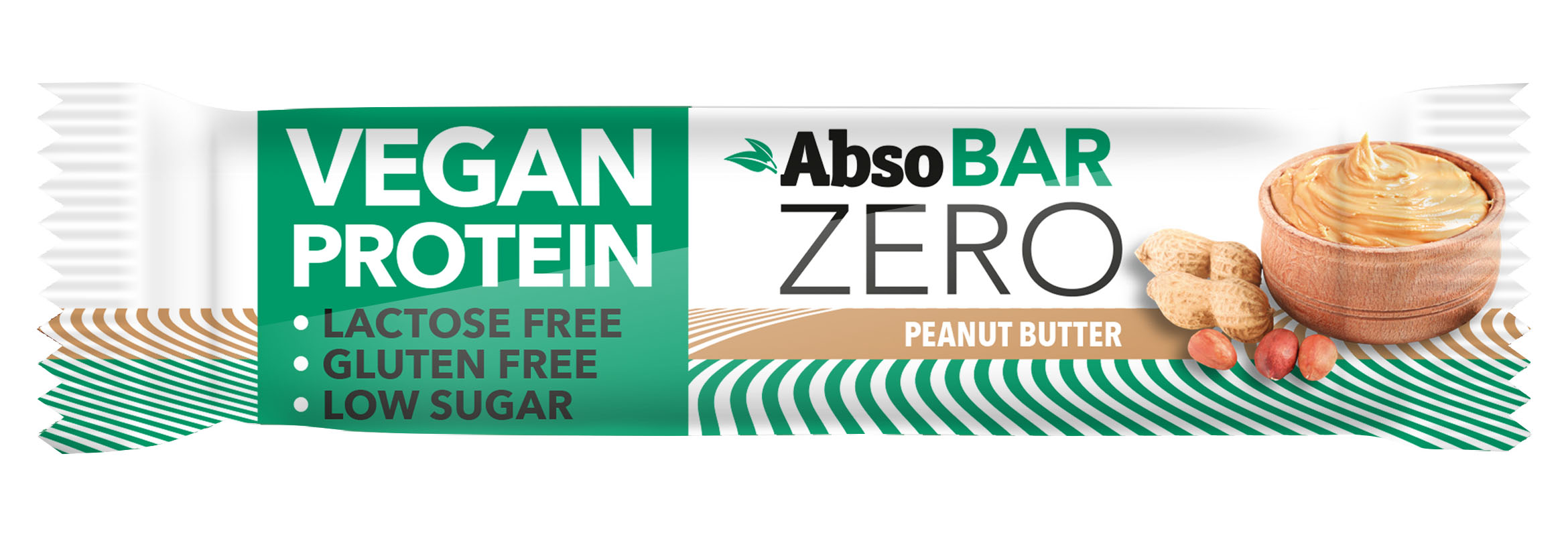 Absorice AbsoBAR ZERO arašidové maslo vegánska proteínová tyčinka 40 g