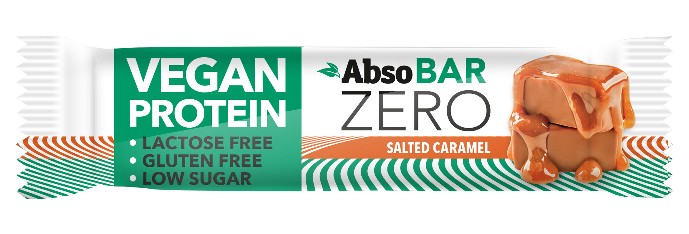 Absorice AbsoBar Zero vegánska proteínová tyčinka slaný karamel 40 g