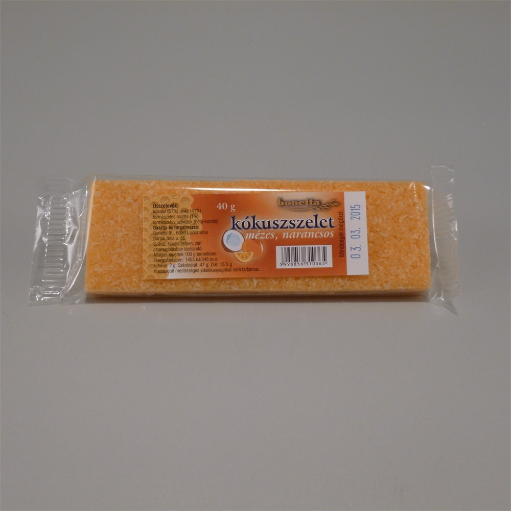 Bonetta kokosová tyčinka medovo-pomarančová 40 g