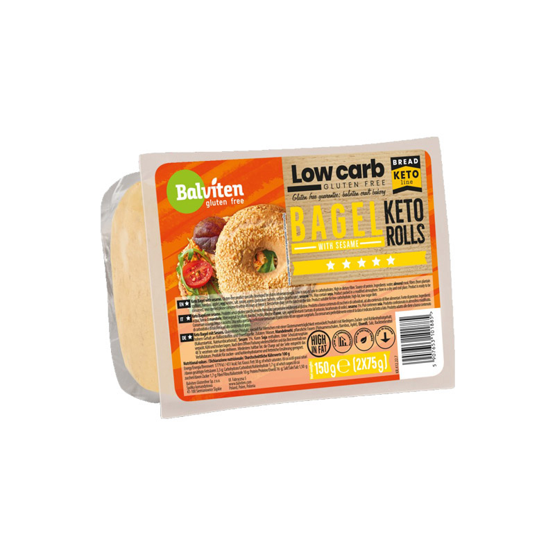 Balviten bez gluténu keto low carb bagel 2x75g 150 g