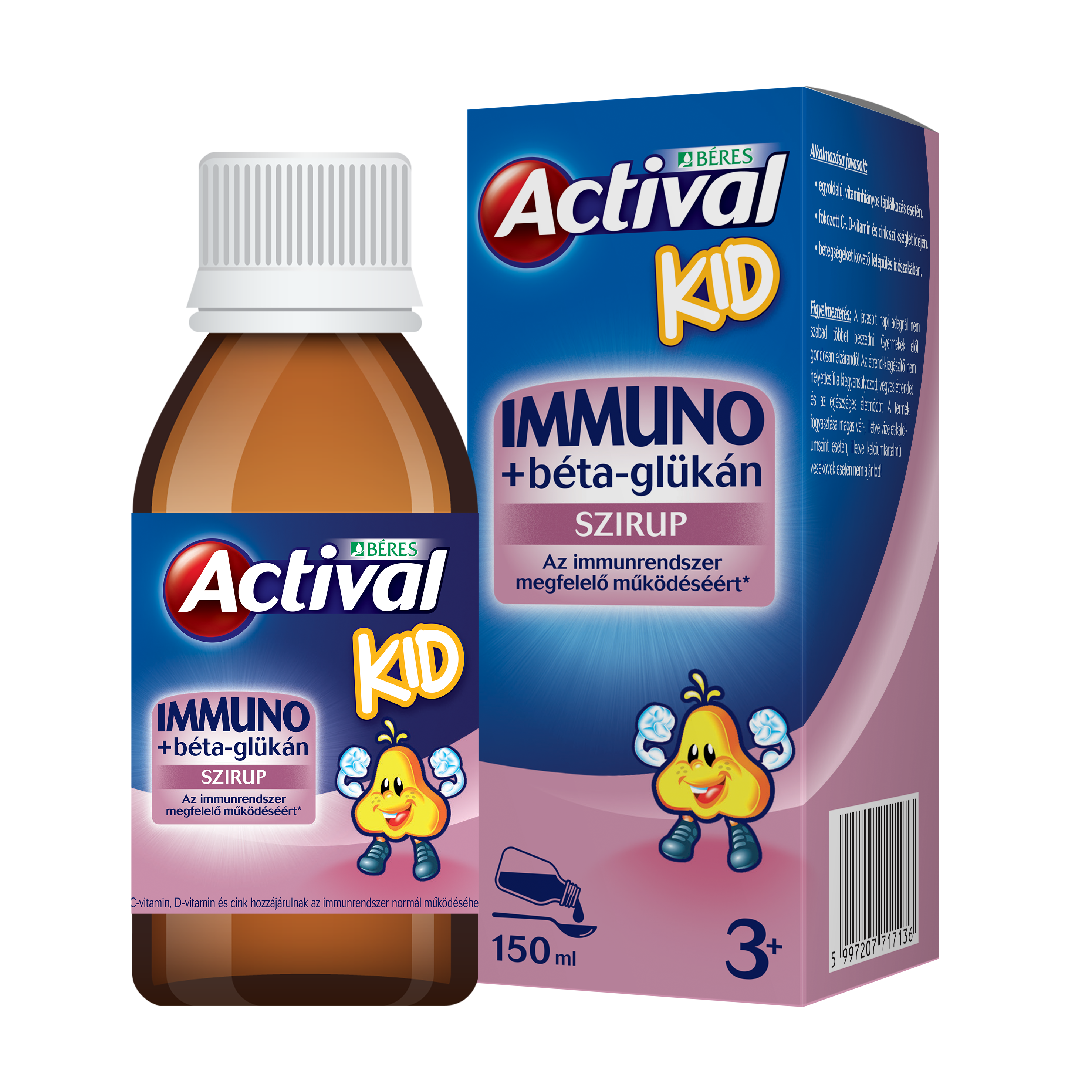 Béres actival Kid Immuno + Beta-glukán sirup 150 ml