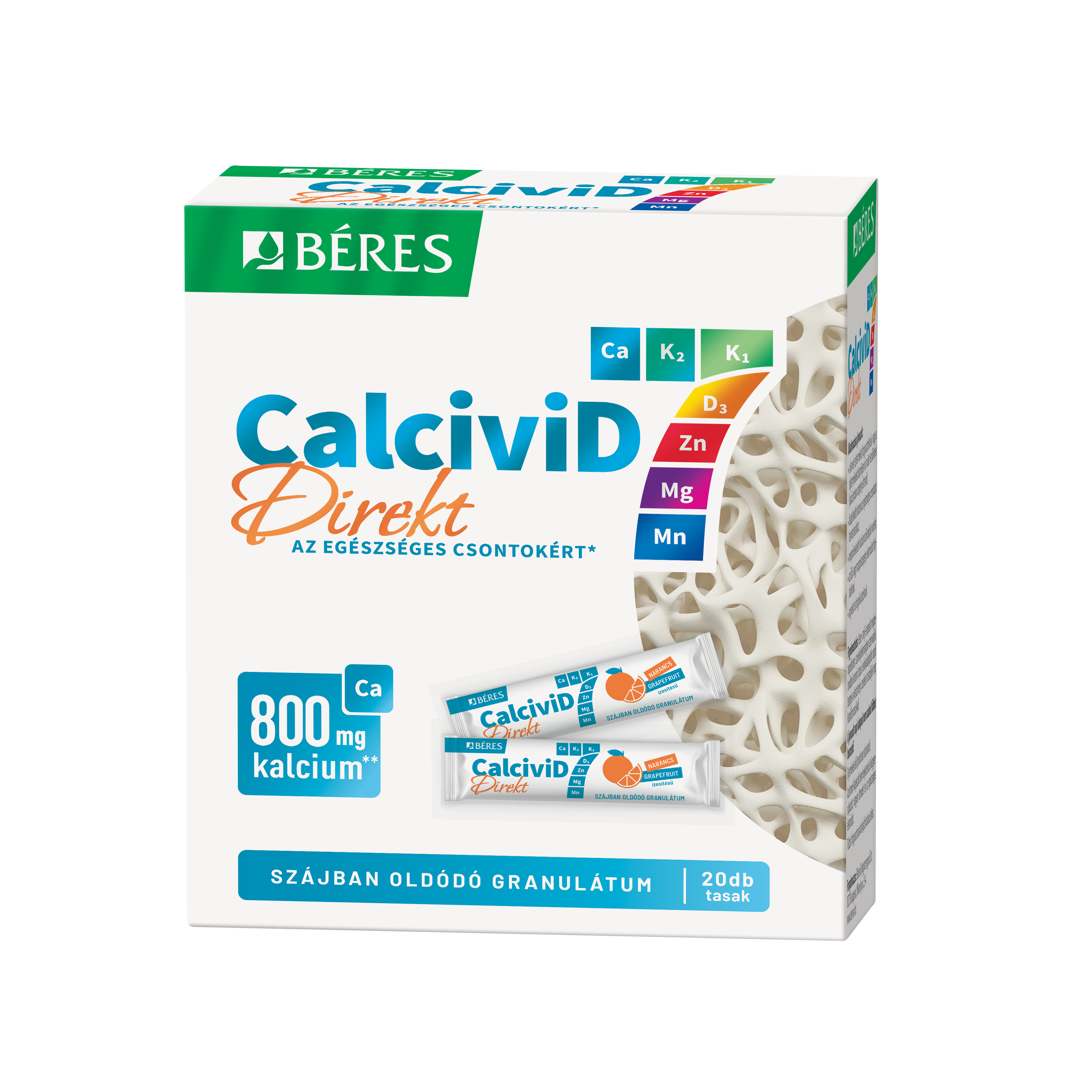Béres calcivid 7 priamo rozpustný granulát 20 ks