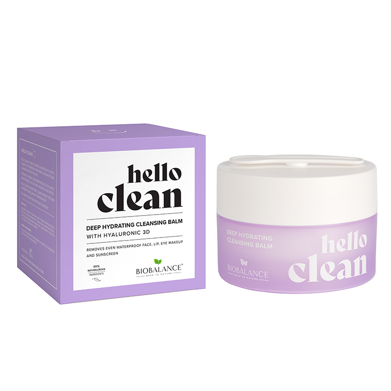 Biobalance Hello Clean hĺbkovo hydratačný odličovací balzam s kyselinou hyalurónovou 100 ml