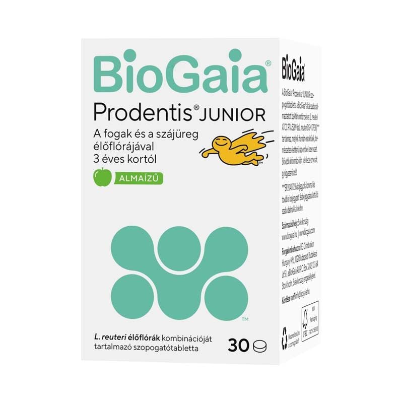 BioGaia Prodentis JUNIOR pastilky na cmúľanie s príchuťou jablka od 3 rokov 30 ks