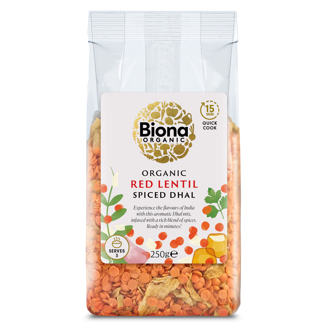 Biona bio korenená červená šošovica dhal 250 g