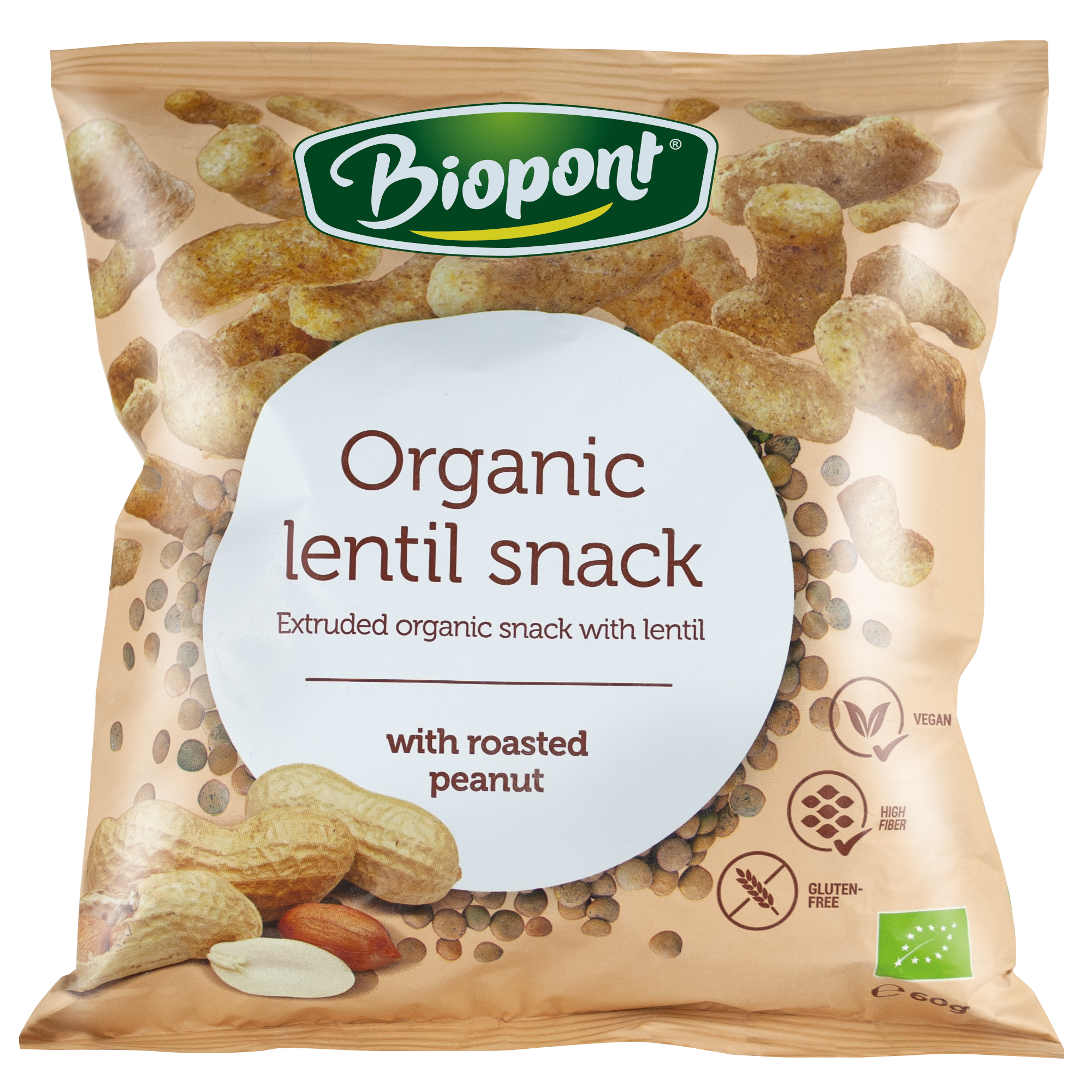 Biopont bio extrudovaná šošovica s arašidmi 60 g