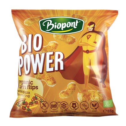 Biopont extrudované kukuričné chrumky s príchuťou pizze 55 g