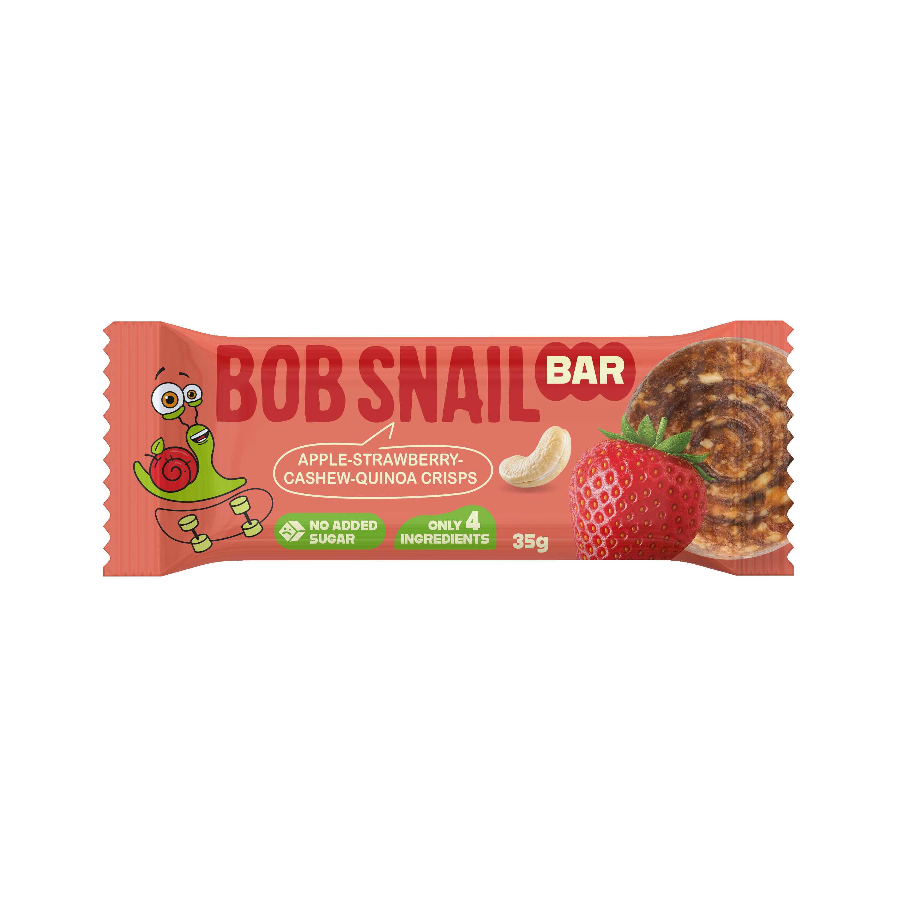 Bob Snail ovocná tyčinka so semienkami jablko-čučoriedka-kešu-quinoa chrumkavá 35 g
