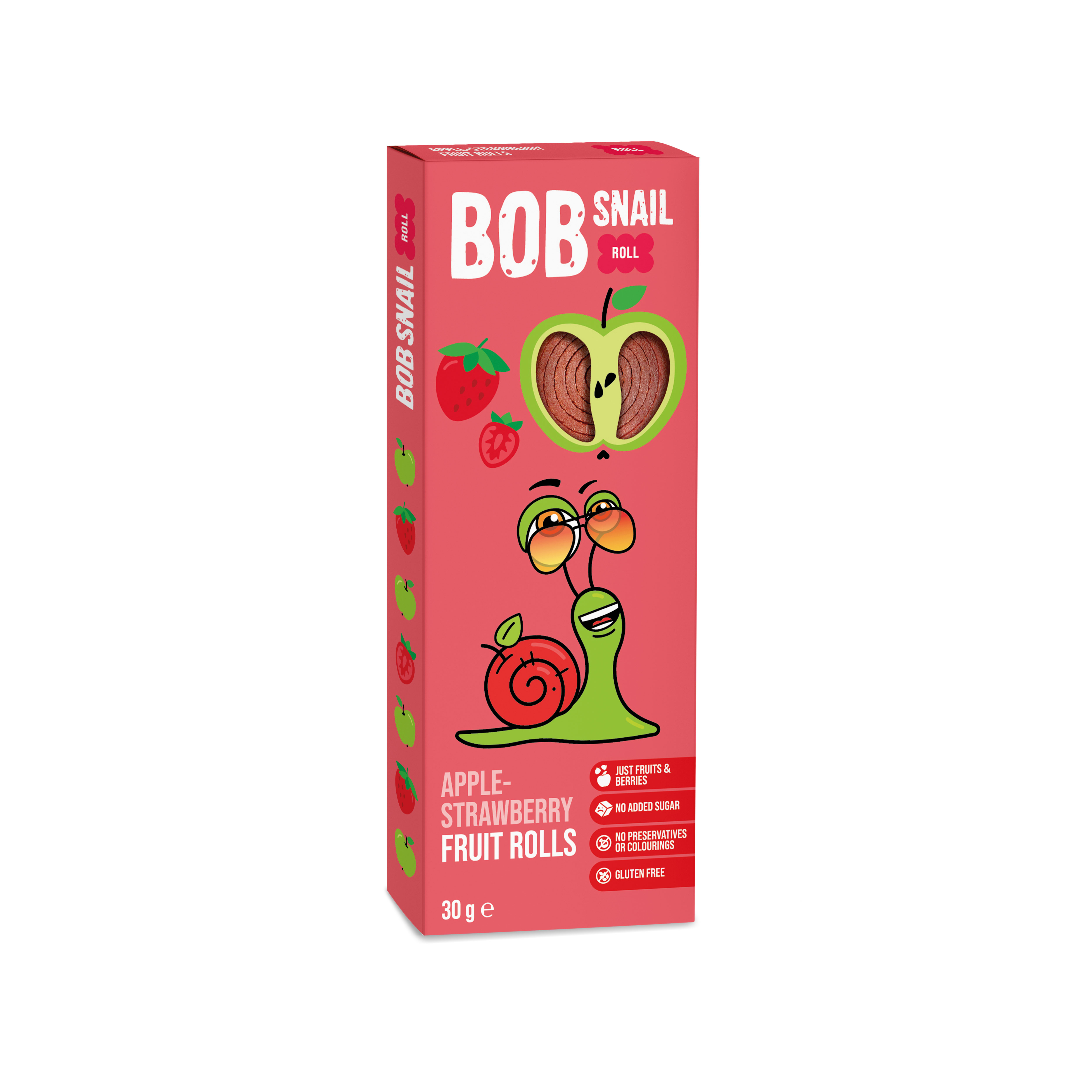 Bob Snail Jablkovo-čerešňové ovocné rolky 30 g
