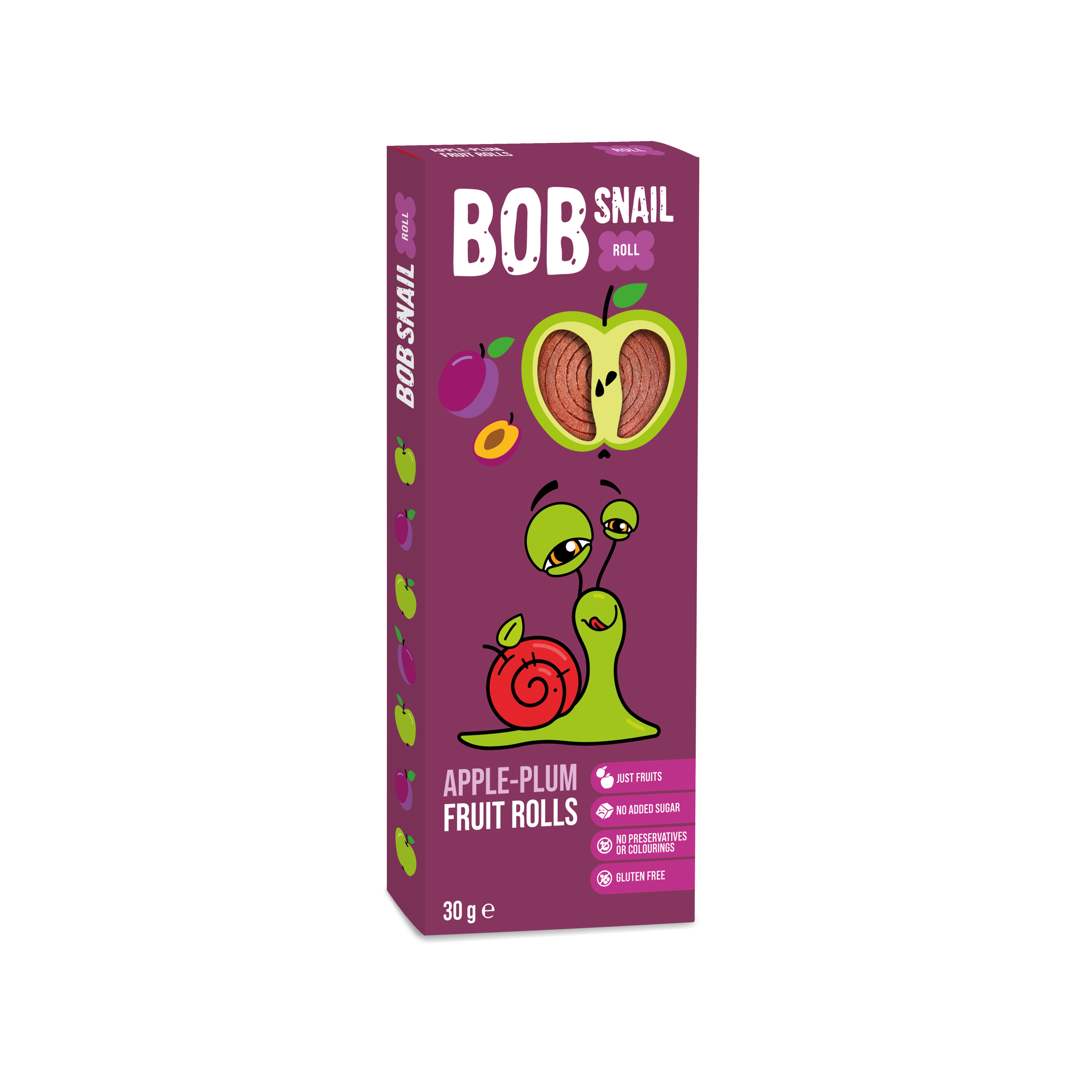 Bob Snail ovocná rolka jablko-slivka 30 g