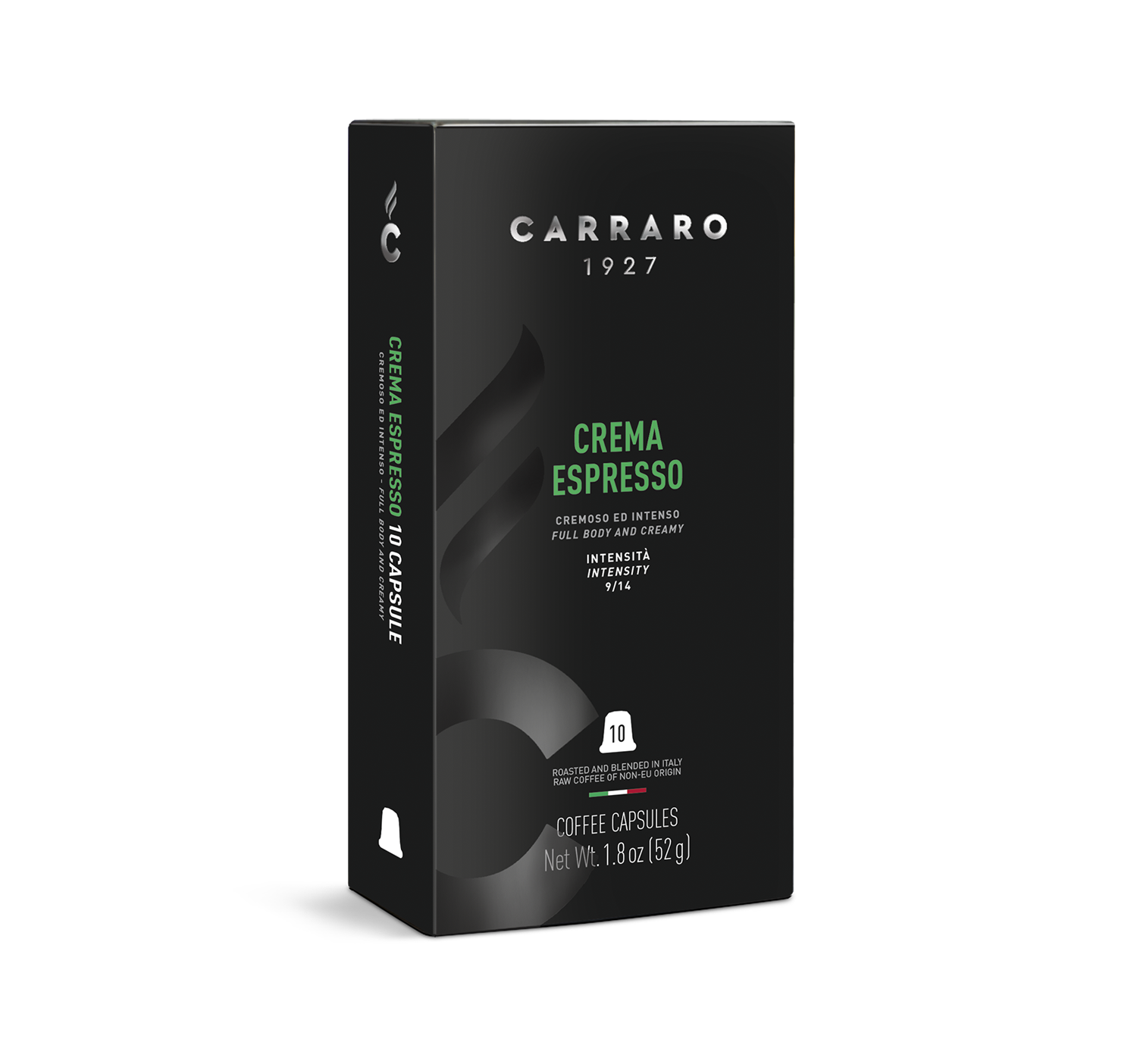 Carraro crema espresso premium kávové kapsuly kompatibilné s Nespresso 10 ks