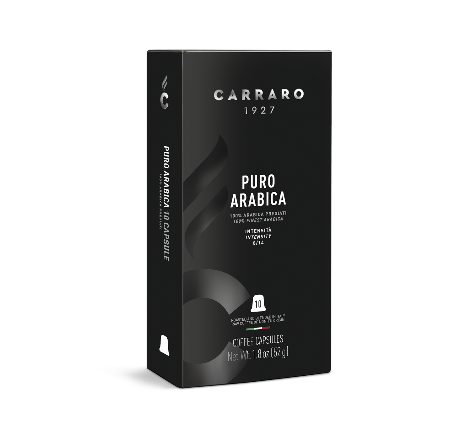 Carraro puro arabica prémiová kávová kapsula kompatibilná s Nespresso 10 ks