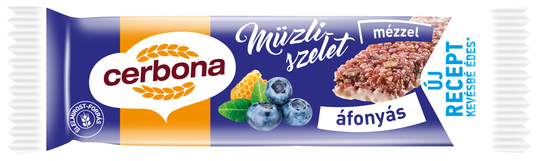 Cerbona müsli tyčinka s jogurtovou polevou a čučoriedkami 20 g