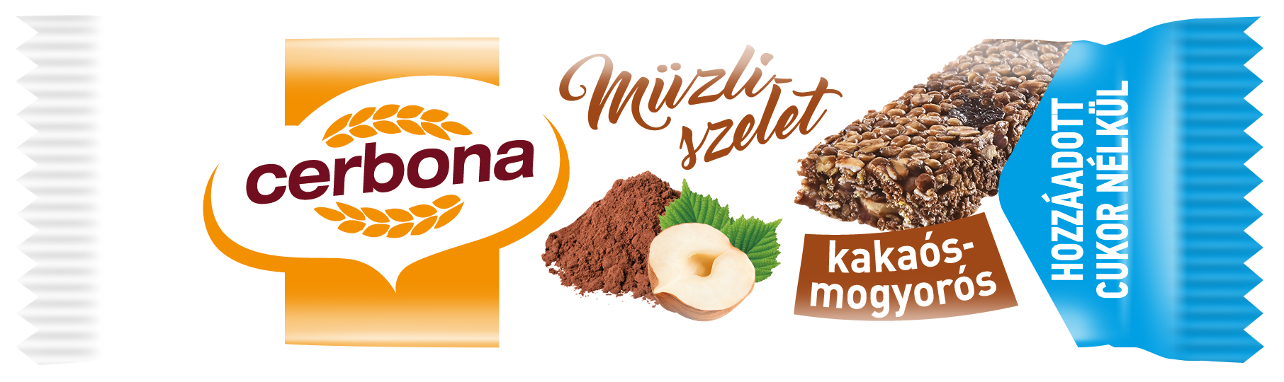 Cerbona tyčinka bez cukru kakaovo-orechová 20 g