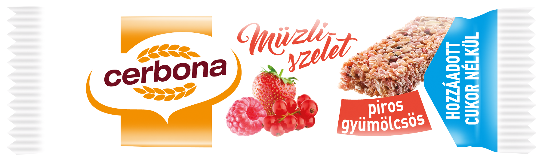 Cerbona tyčinka bez cukru červené ovocie 20 g
