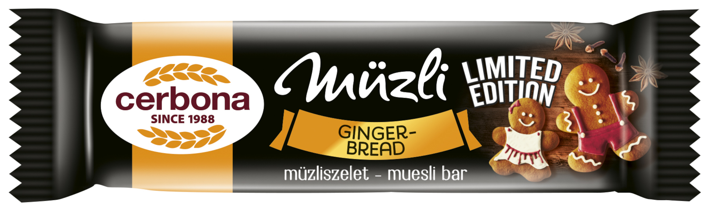 Cerbona müsli tyčinka s príchuťou perníka a polevou 20 g