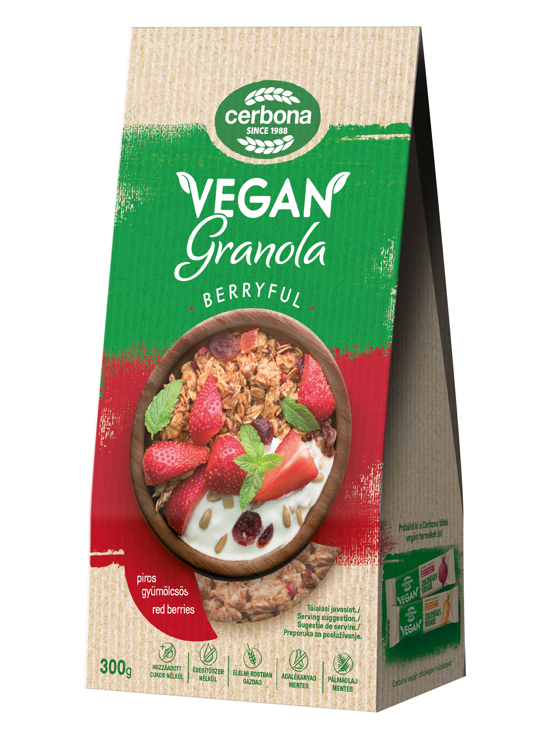 Cerbona Vegánske ovocné granola müsli 300 g