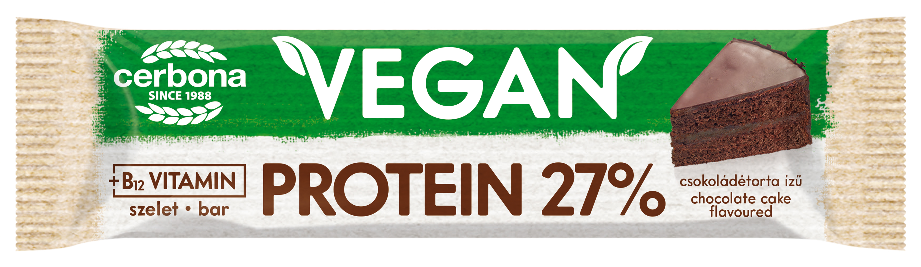 Cerbona Vegán Proteínova tyčinka s príchuťou čokoládová torta 40 g