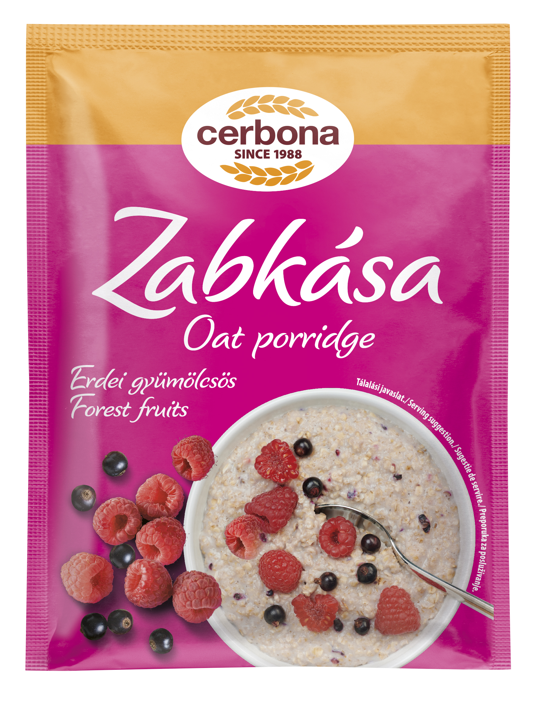 Cerbona instantná ovsená kaša lesné ovocie 55 g