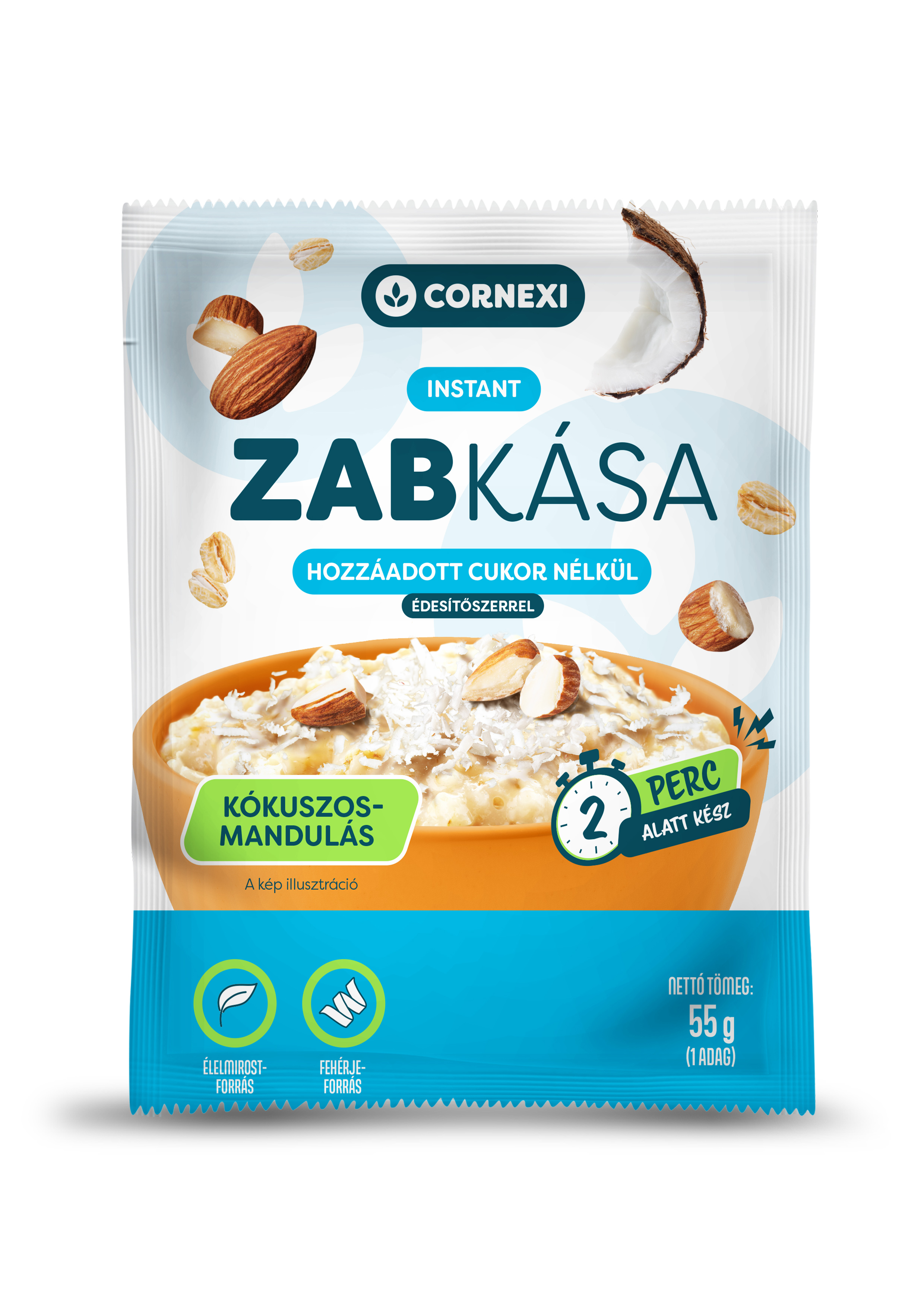 Cornexi ovsenná kaša s kokosom, mandľami a chia semienkami 55 g