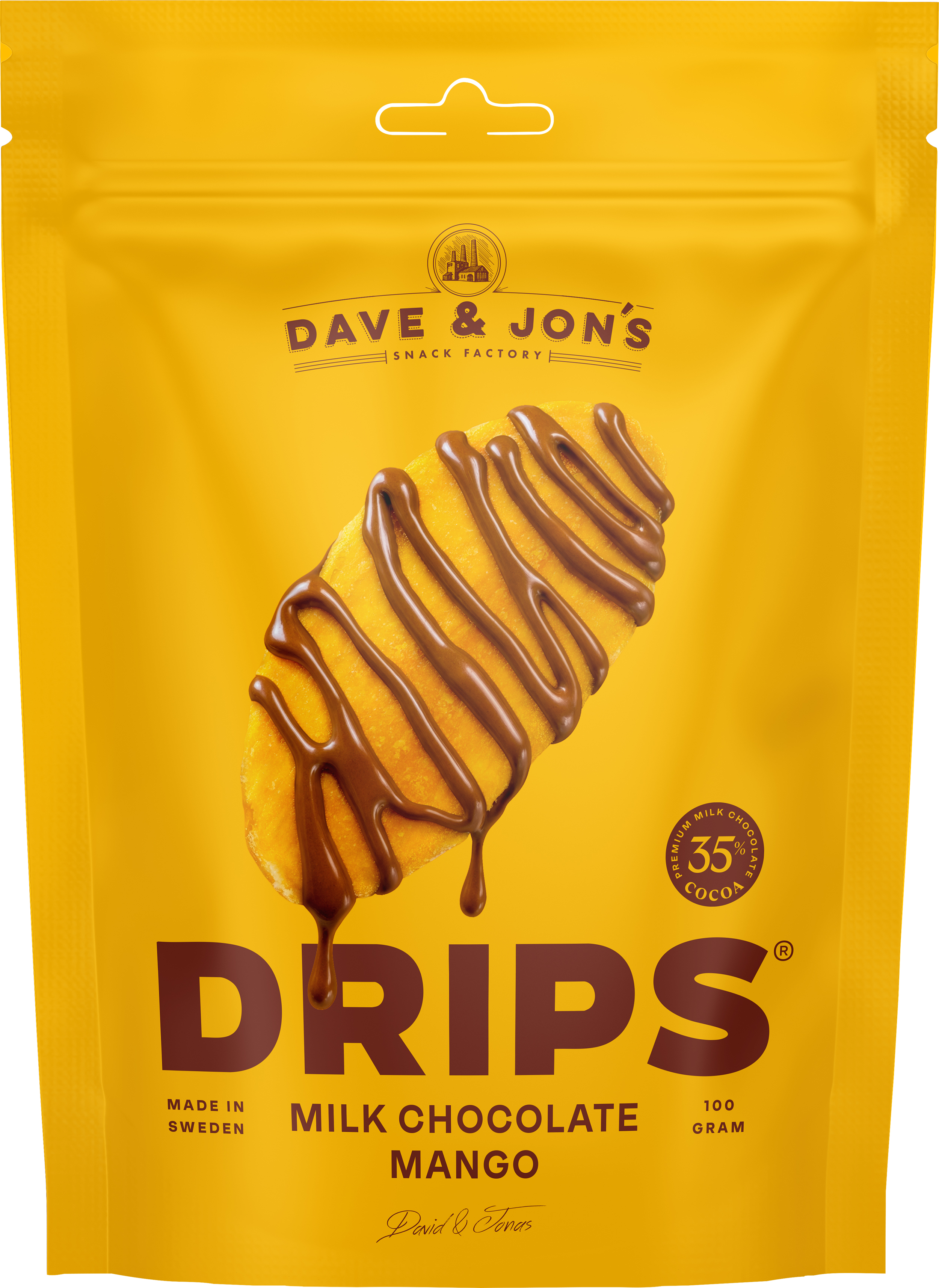 Dave & Jon's mango drips mliečna čokoláda 100 g