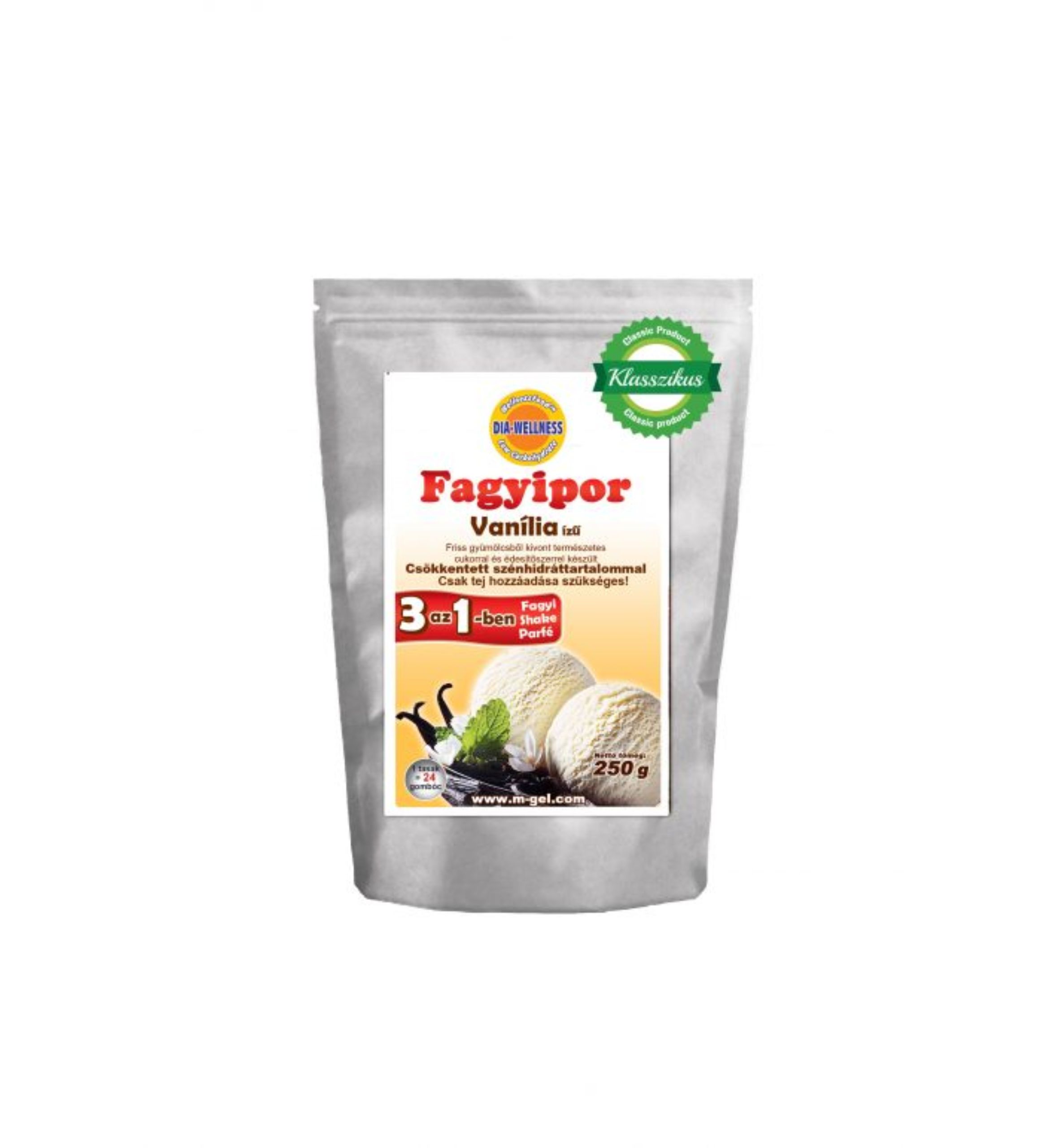 Dia-Wellness zmrzlinový prášok vanilka 250 g