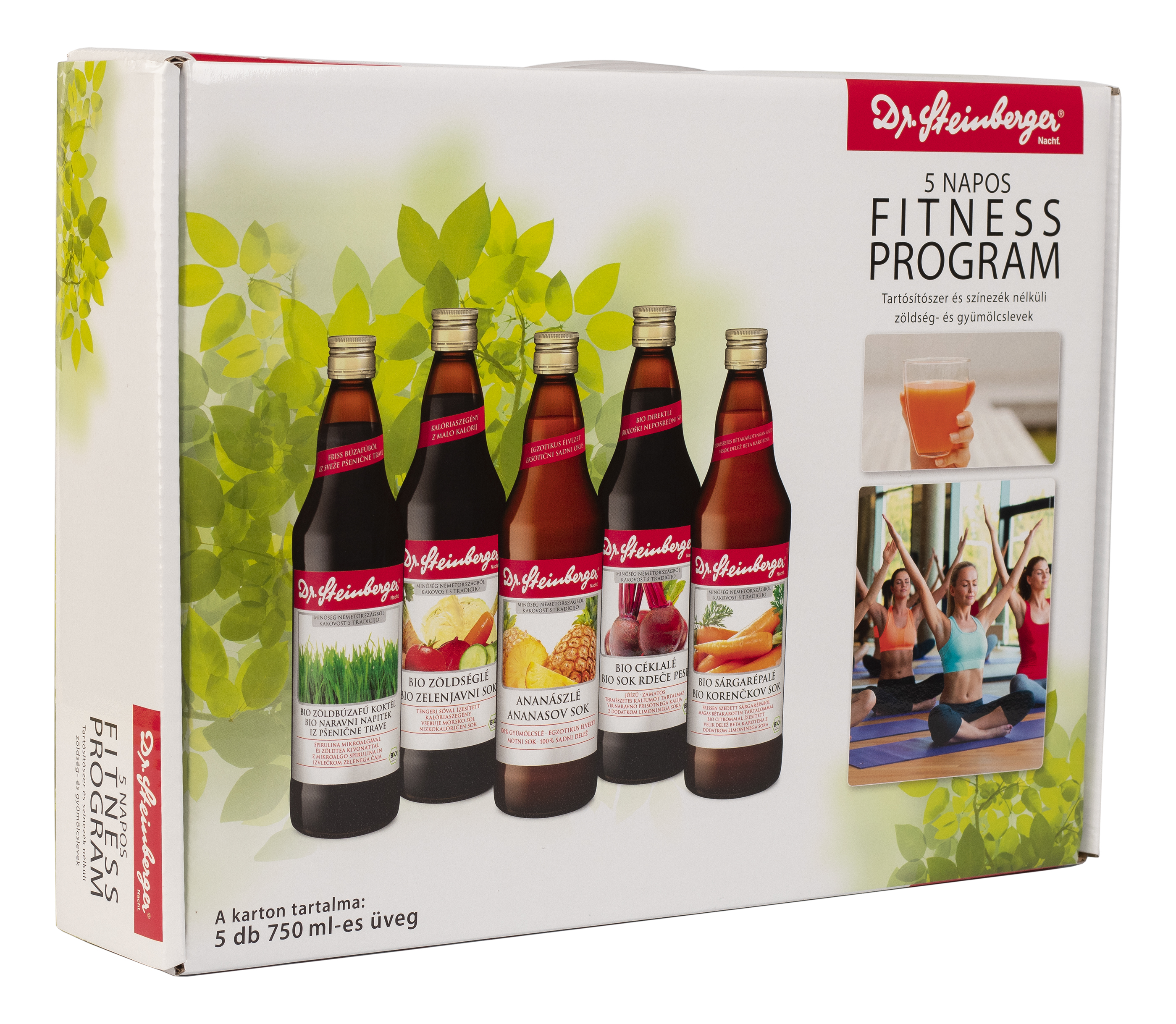 Dr. Steinberger 5-dňový fitness program s ovocnými a zeleninovými šťavami 5x750 ml