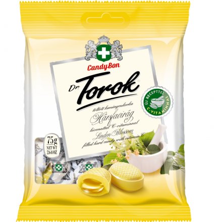 Dr. Torok plnený tvrdý cukrík s lipovým kvetom 75 g