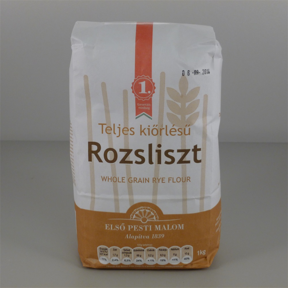 Első Pesti  ražnej múky rl-190 celozrnnej 1000 g
