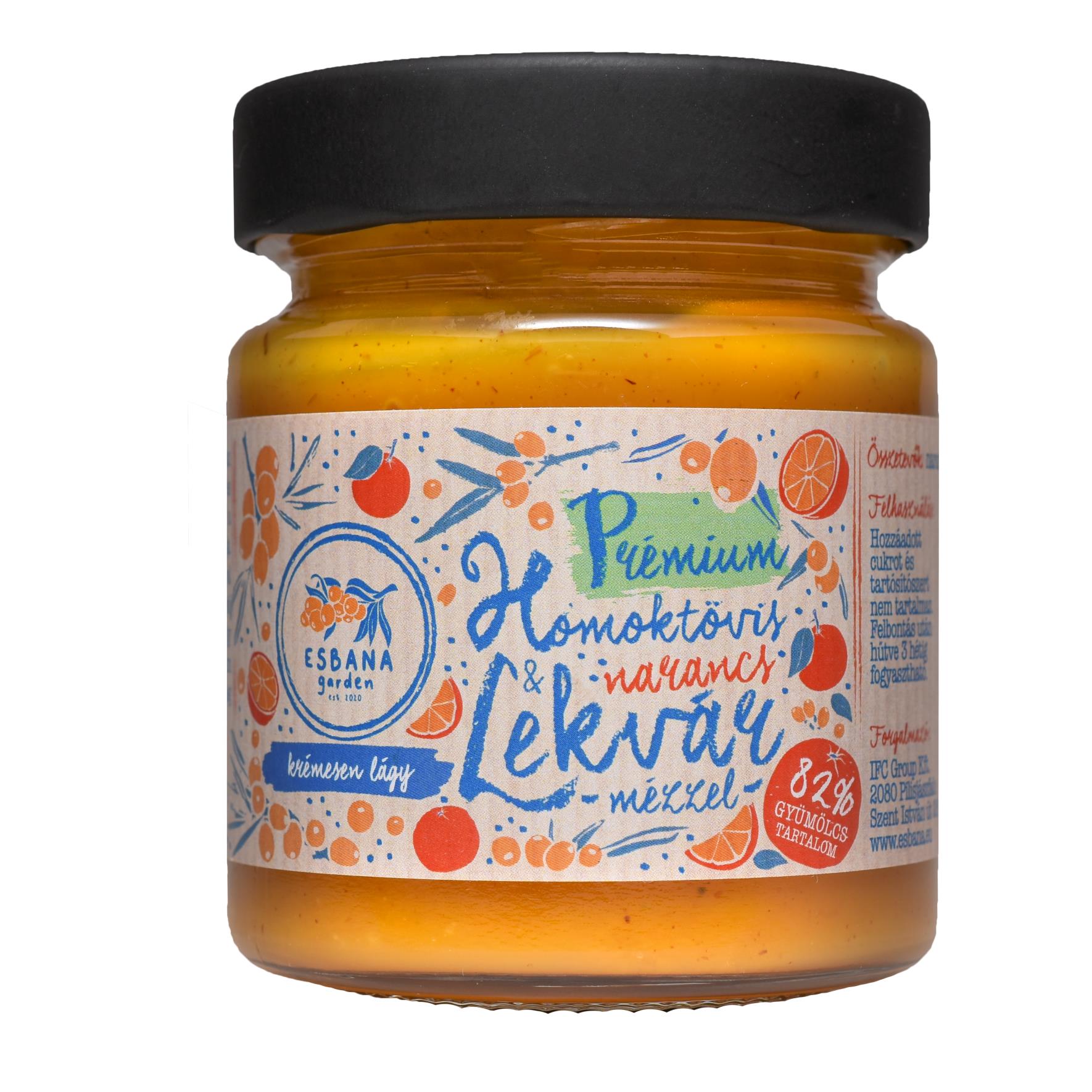 Esbana rakytníkovo-pomarančový džem s medom 190 g