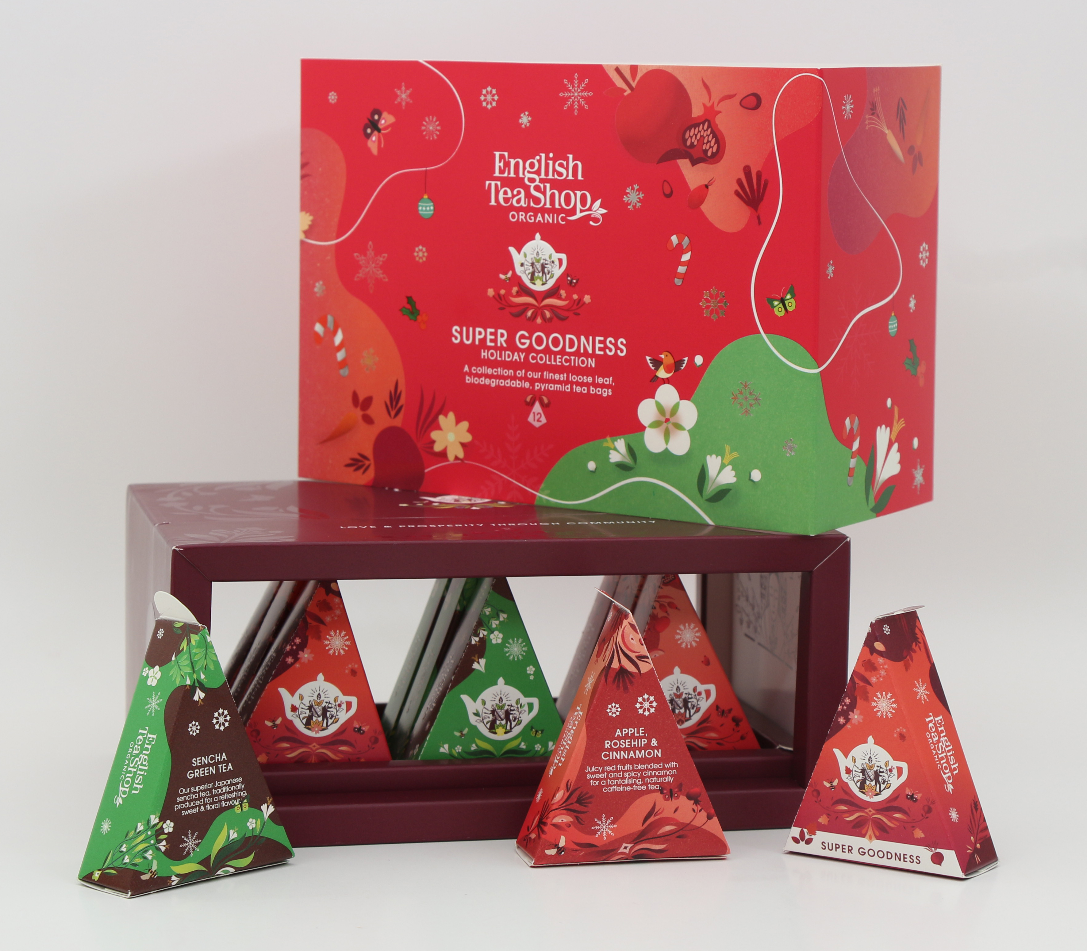 English Tea Shop 12 organických sviatočných čajov Super Goodies Collection 24 g